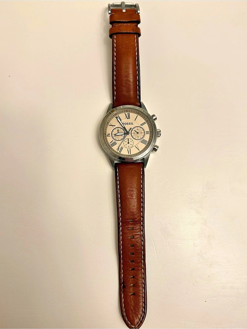 Fossil Grant Chronograph Brown Leather Watch